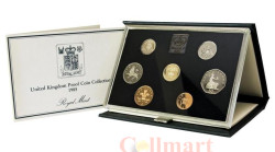 Великобритания. Набор пробных монет 1985 год. (7 штук + жетон Royal Mint, в подарочном буклете)
