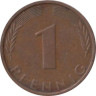  ФРГ. 1 пфенниг 1976 год. (F) 
