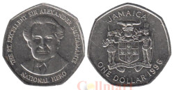 Ямайка. 1 доллар 1996 год. Александр Бустаманте - национальный герой.