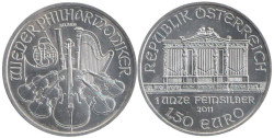 Австрия. 1,5 евро 2011 год. Венская филармония.