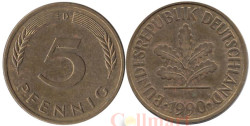 ФРГ. 5 пфеннигов 1990 год. (D)