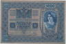  Бона. Австрия 1000 крон 1902 (1919) год. Женский портрет. (вертикальная надпечатка) (VF) 