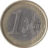  Италия. 1 евро 2002 год. Витрувианский человек. 