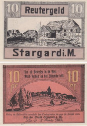 Бона. Германия (Польша). Старгард (Старгард) 10 пфеннигов 1922 год. Нотгельд. (XF)