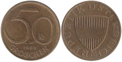 Австрия. 50 грошей 1980 год.