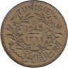  Тунис. 1 франк 1945 год. Bon Pour.  