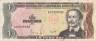  Бона. Доминиканская Республика 1 песо оро 1984 год. Хуан Пабло Дуарте. (F-VF) 