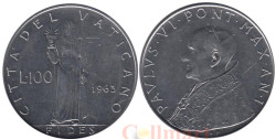 Ватикан. 100 лир 1963 год. Богиня Фидес.