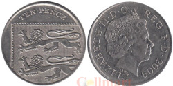 Великобритания. 10 пенсов 2009 год.