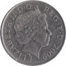  Великобритания. 10 пенсов 2009 год. 