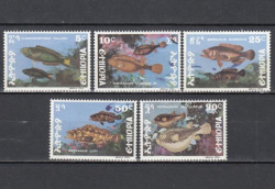 Набор марок. Эфиопия 1978 год. Рыбы. (5 марок)