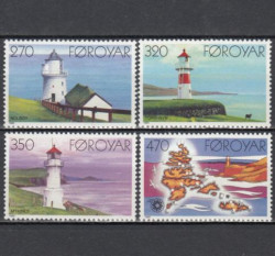 Набор марок. Фарерские Острова 1985 год. Маяки. (4 марки)