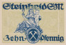  Бона. Германия. Штайнхайд (Зоннеберг) 10 пфеннигов 1920 год. Нотгельд. (XF) 