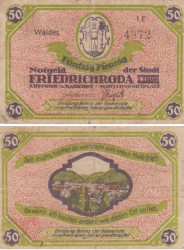 Бона. Германия. Фридрихрода 50 пфеннигов без года. Нотгельд. (F)
