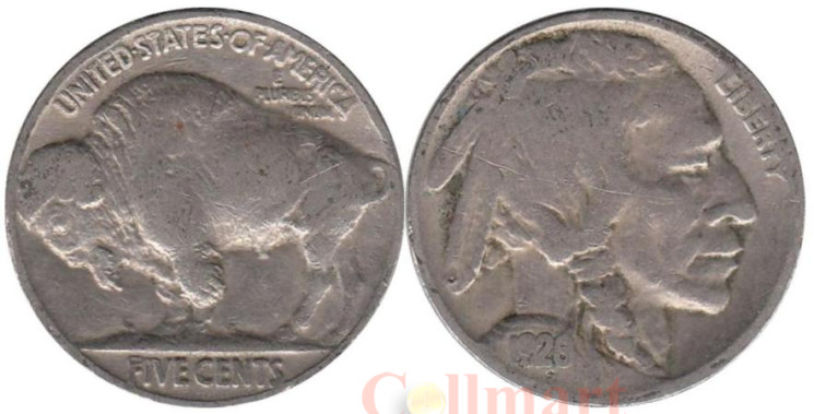  США. 5 центов 1926 год. Индеец. Бизон. (Р) 