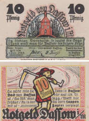 Бона. Германия. Дассов 10 пфеннигов 1922 год. Нотгельд. (XF)