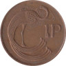 Ирландия. 1 пенни 1995 год. Павлин. 