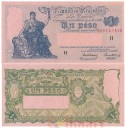 Бона. Аргентина 1  песо 1940 год.  "Прогресо". (XF)