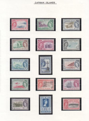 Набор марок. Каймановы Острова. Королева Елизавета II и местные сцены (1953-1962). 15 марок.
