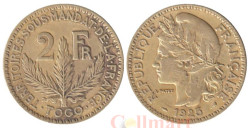 Того. 2 франка 1925 год. Марианна. (ф-1)