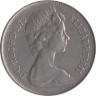  Великобритания. 10 новых пенсов 1973 год. 