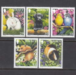 Набор марок. Джерси 2003 год. Домашние животные. (5 марок)