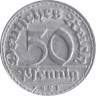  Веймарская республика. 50 пфеннигов 1921 год. (D) 