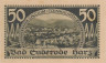  Бона. Германия. Бад-Зудероде 50 пфеннигов 1921 год (серия d). Нотгельд. (XF) 