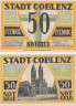  Бона. Германия. Кобленц 50 пфеннигов 1921 год. Собор. Нотгельд. (XF) 