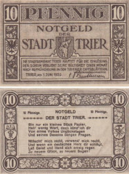 Бона. Германия. Трир 10 пфеннигов 1920 год. Нотгельд. (VF)