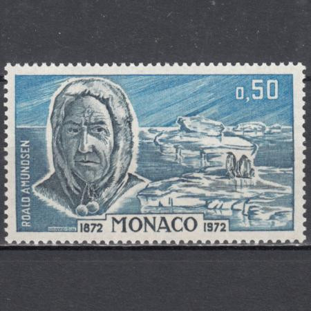  Марка. Монако 1972 год. 100-летие со дня рождения полярного исследователя Руаля Амундсена. 