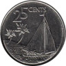  Багамские острова. 25 центов 2015 год. Парусник. 