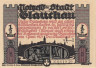  Бона. Германия. Глаухау 1/2 марки 1921 год. Пивная военная серия (Вар. 5). Нотгельд. (XF) 
