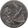  Новая Зеландия. 1 доллар 1969 год. 200 лет путешествию Капитана Кука. 