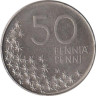  Финляндия. 50 пенни 1991 год. Медведь. 