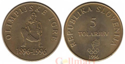 Словения. 5 толаров 1996 год. 100 лет современным Олимпийским Играм.