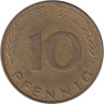  ФРГ. 10 пфеннигов 1991 год. (J) 