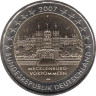  Германия. 2 евро 2007 год. Шверинский Замок, Мекленбург-Передняя Померания. (F) 