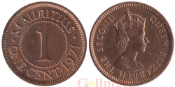 Маврикий. 1 цент 1971 год. Королева Елизавета II.