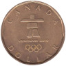  Канада. 1 доллар 2010 год. XXI зимние Олимпийские Игры, Ванкувер 2010. 
