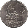  Новая Зеландия. 1 доллар 1970 год. Острова Кука. 