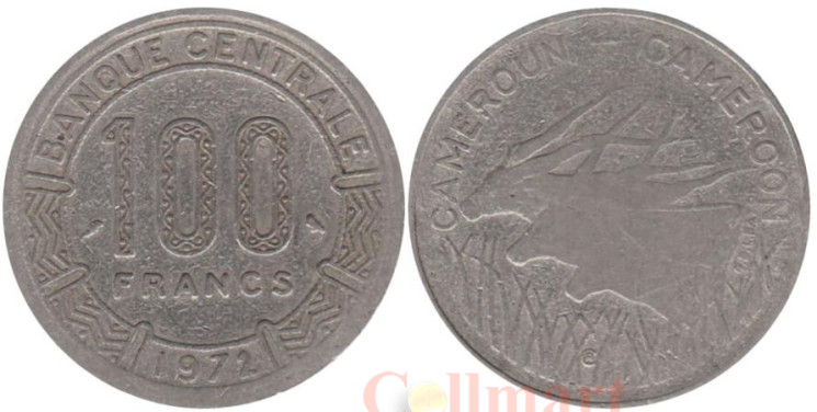  Камерун. 100 франков 1972 год. Антилопы (Западные канны). CAMEROUN - CAMEROON 