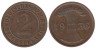  Веймарская республика. 2 рейхспфеннига 1936 год. (A) 