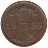  Веймарская республика. 2 рейхспфеннига 1936 год. (A) 