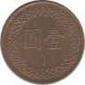  Тайвань. 1 доллар 1993 год. Чан Кайши. 