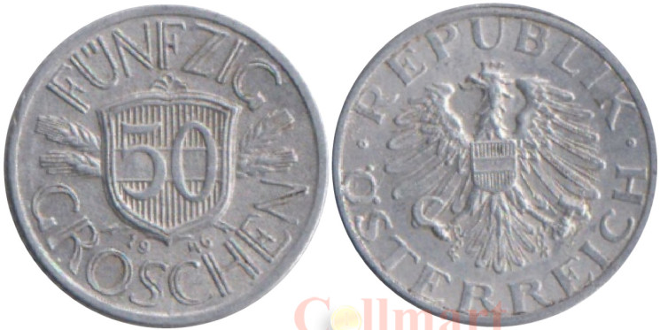  Австрия. 50 грошей 1946 год. Герб. 