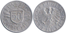 Австрия. 50 грошей 1946 год.