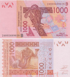 Бона. Бенин 1000 франков 2003 (2024) год. Верблюды. (Пресс)