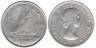  Канада. 10 центов 1960 год. Парусник. 