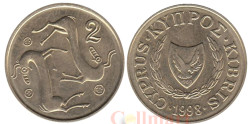 Кипр. 2 цента 1998 год. Козы.